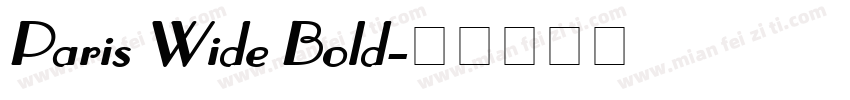 Paris Wide Bold字体转换